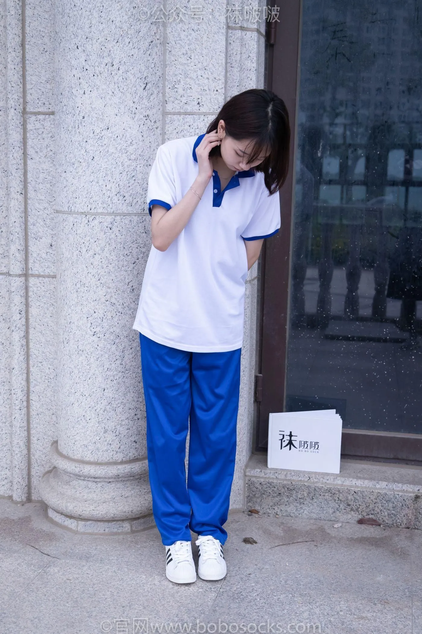 [BoBoSocks袜啵啵]NO.022 小甜豆-校服、贝壳头、白棉袜、肉丝 [140P]插图5